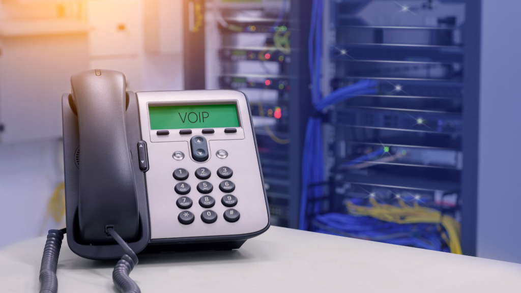 IP phone in data centre room